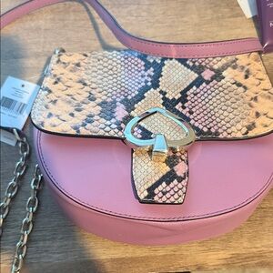 kate spade Pink Faux Snake Crossbody Bag